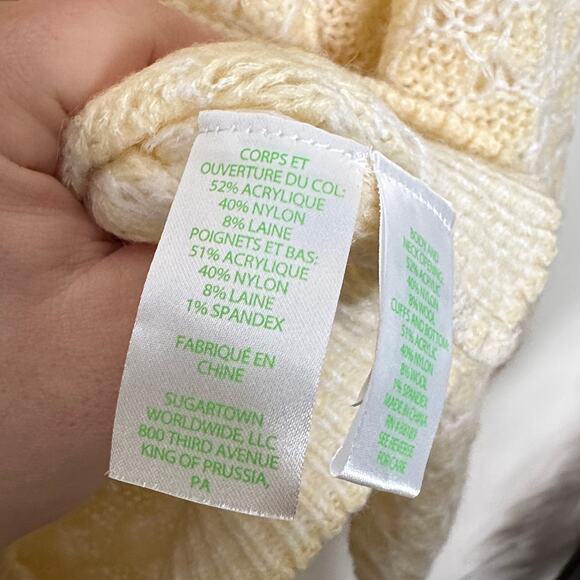 LILLY PULITZER Corabelle Sweater Pale Butter Yellow Sz L $118 {V38} - Picture 5 of 6